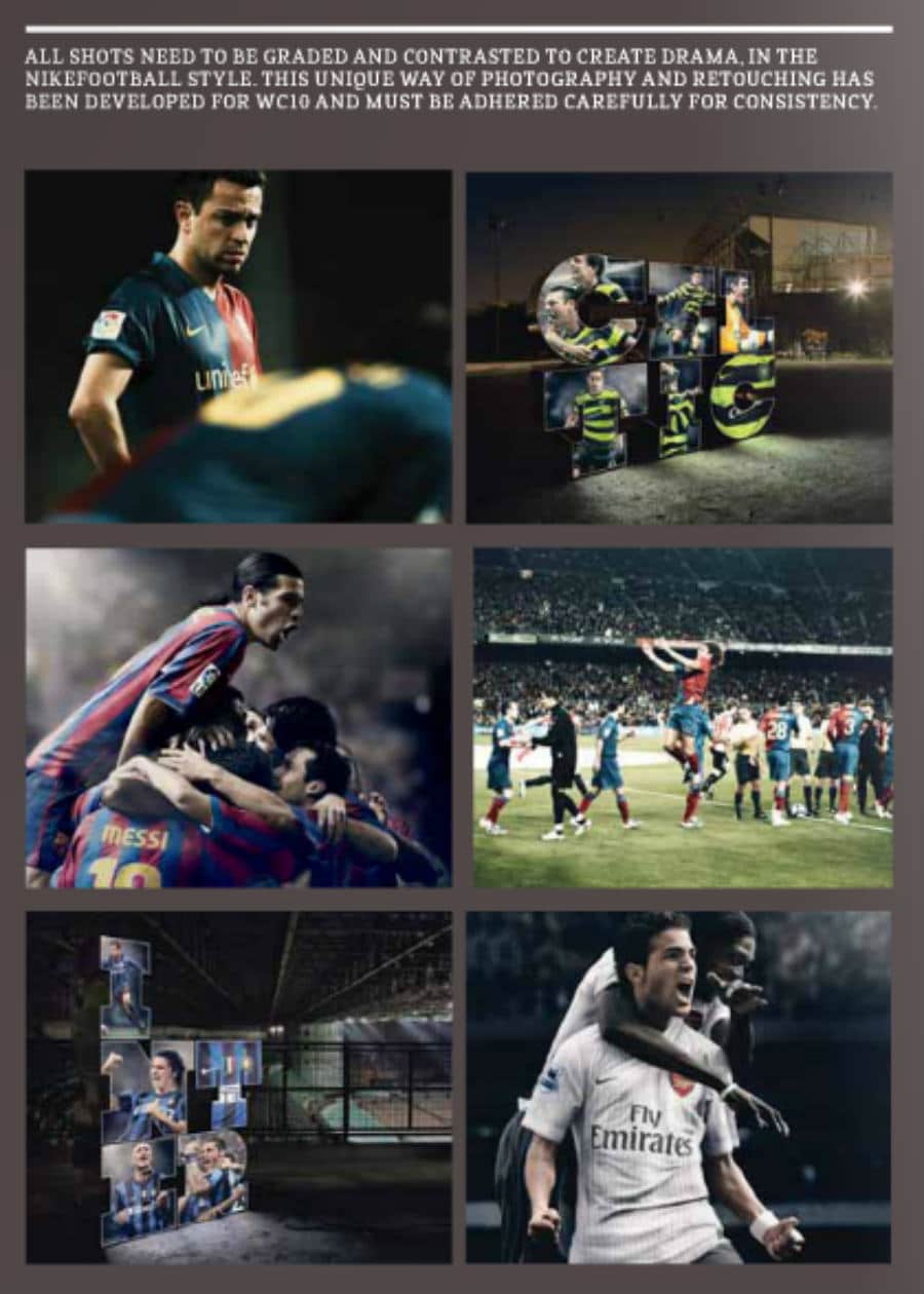 nike football brand imagery