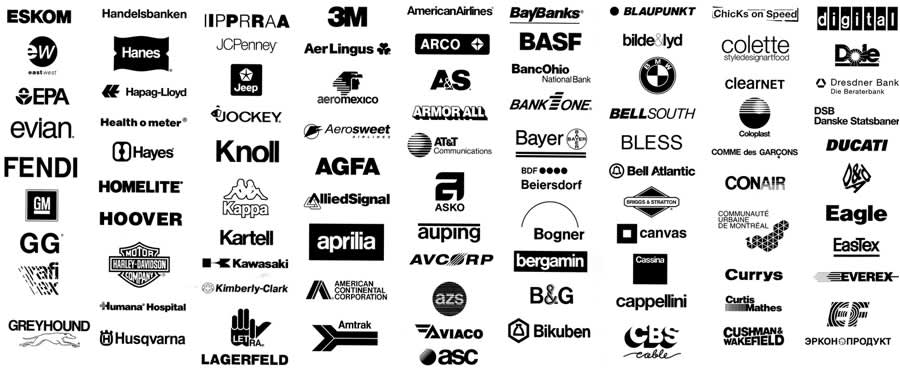 Des logos utilisant les polices pour logo d'Helvetica