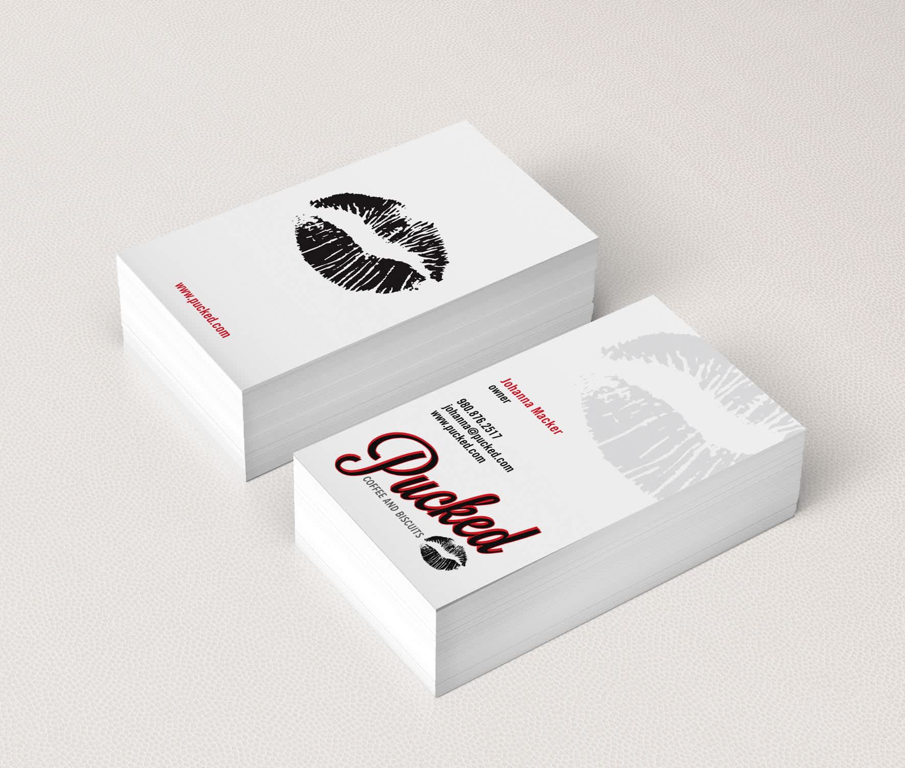 Pucked business card design