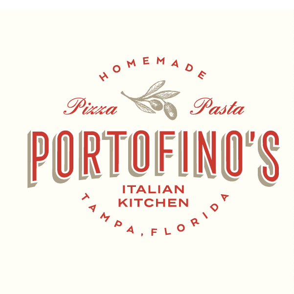 Branding de marque alimentaire : logo de Portofino&rsquo;s Italian Kitchen