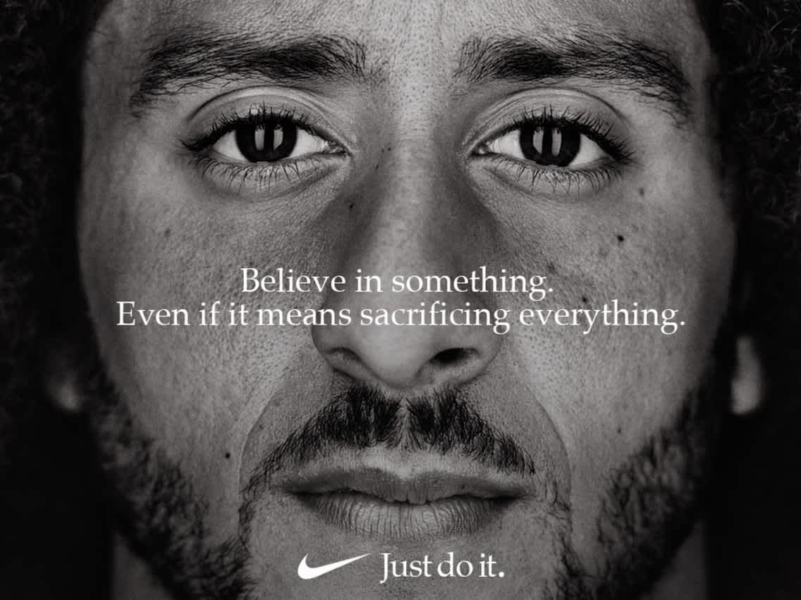 Affiche publicitaire de Nike avec Colin Kaepernick