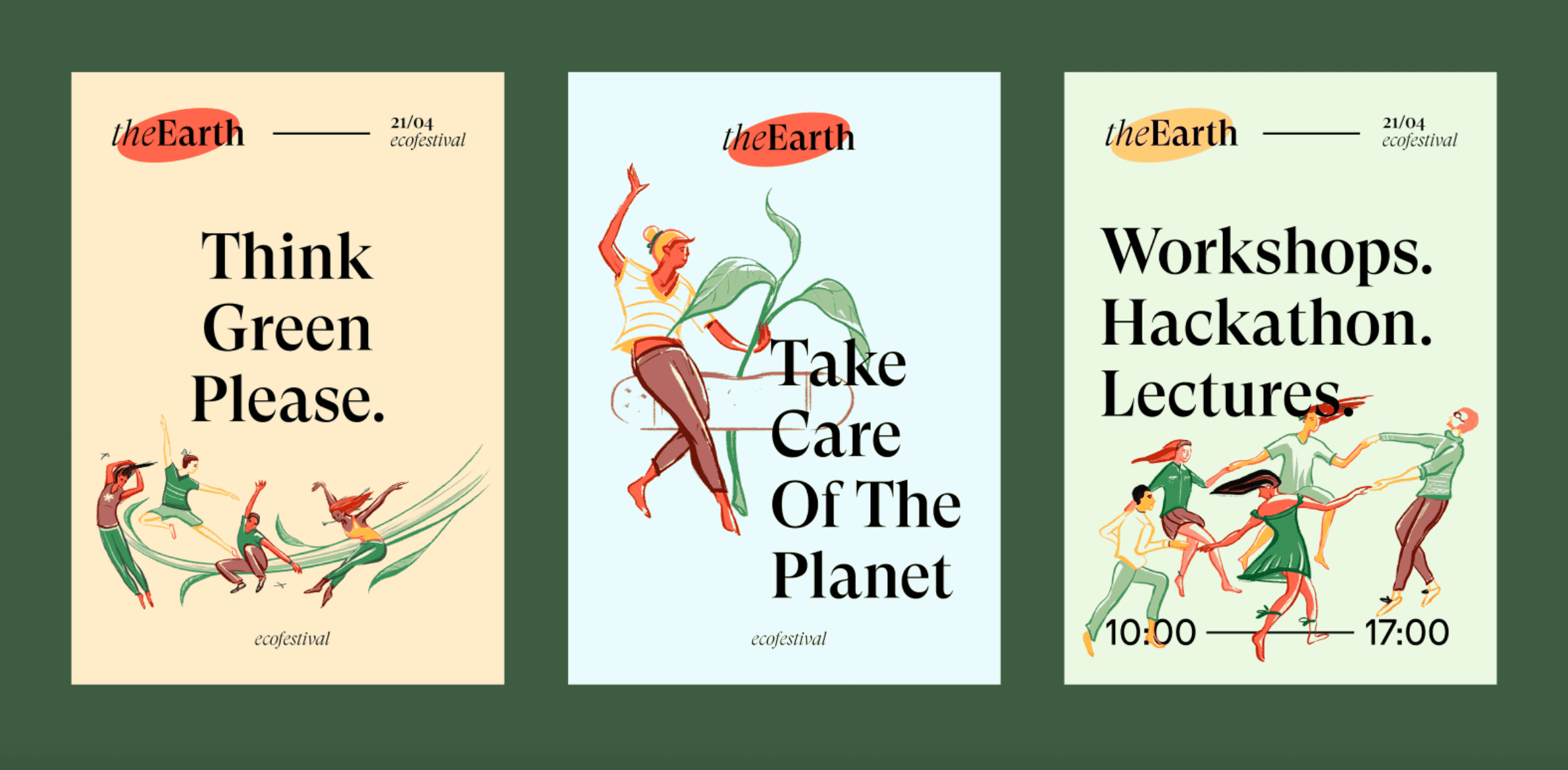 Une s&eacute;rie d'affiches pour un festival &eacute;cologique