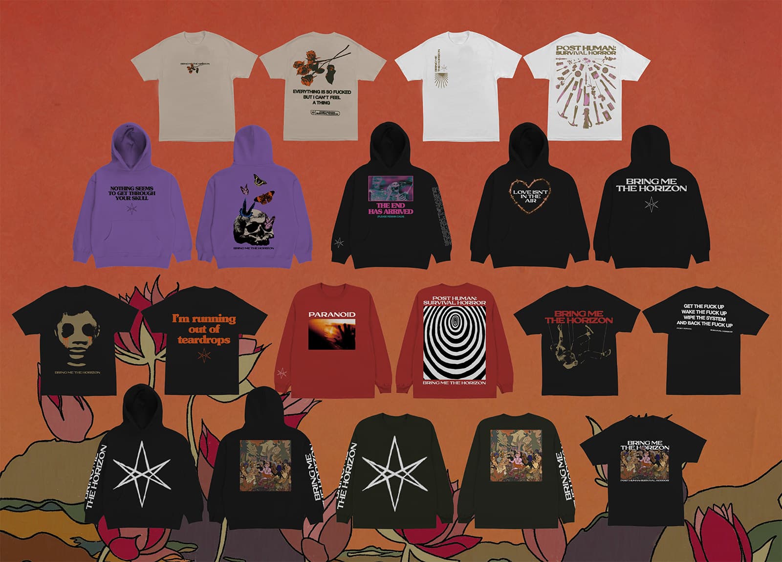 V&ecirc;tements de la marque Bring me the horizon