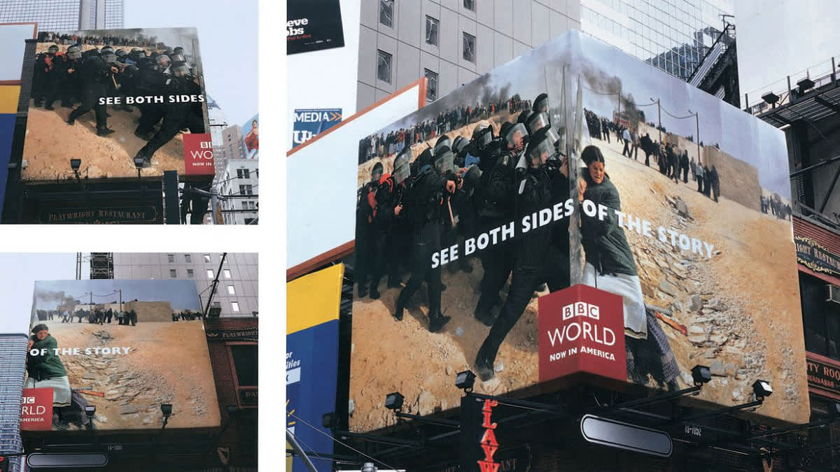 Design de panneau publicitaire pour la BBC