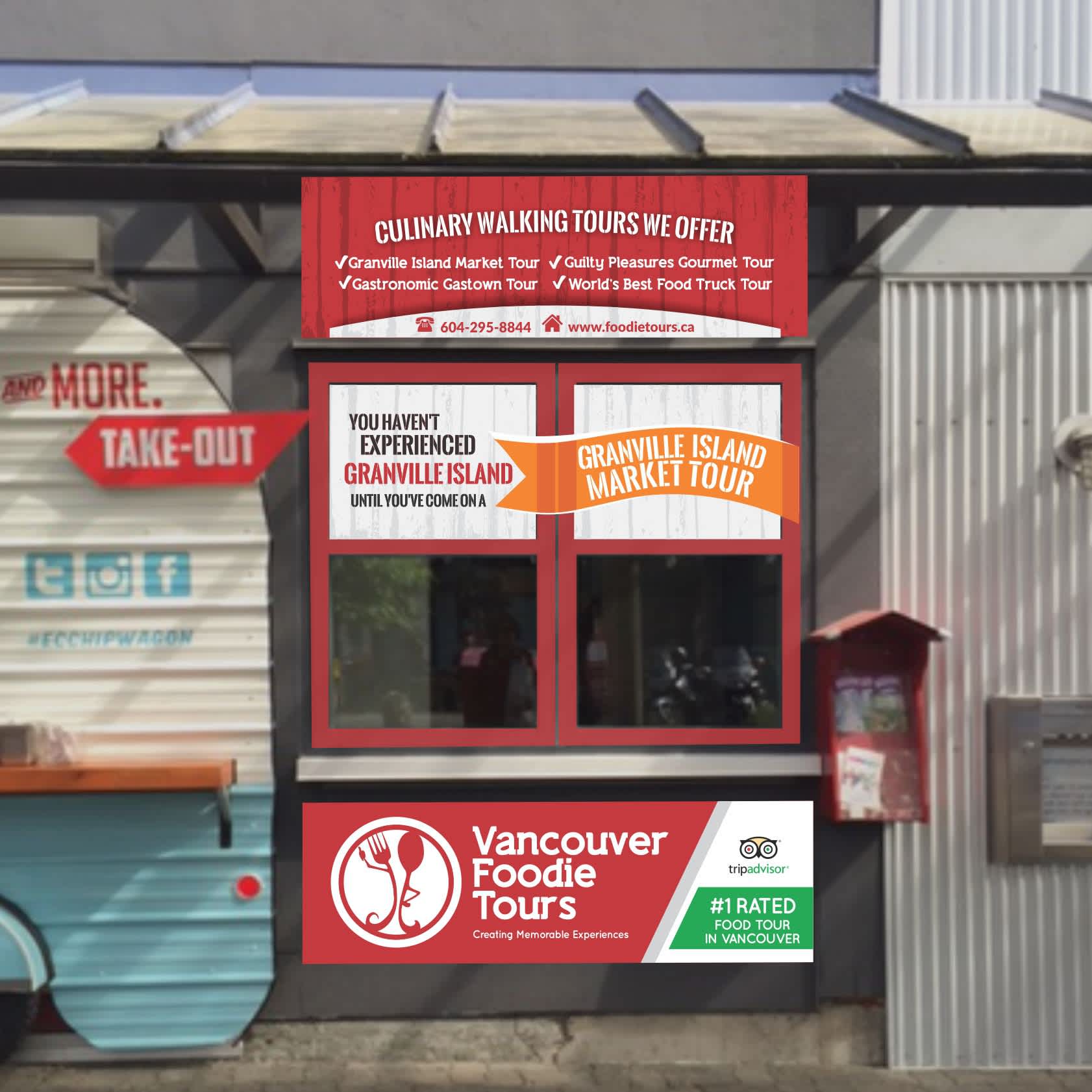 Mockup de signal&eacute;tique rouge