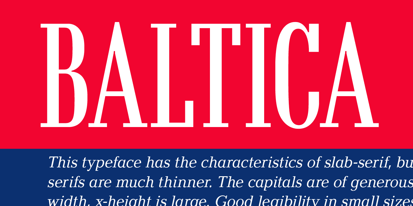 Un exemple de texte dans la police Baltica